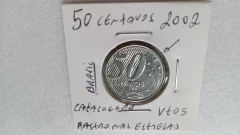 Moeda de 50 Centavos de 2002 aço Inox Rastro Nas Estrelas Catalogada VT 05 na internet