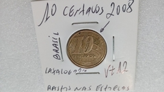 Moeda de 10 Centavos de 2008 aço Inox Banhado de Bronze Rastro Nas Estrelas Catalogada VT 10 na internet