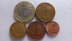 Moedas de 1 Real / 25 / 10 / 5 / 1 centavo de 1999 Serie Completa ( Moedas Circuladas ) JV 02 - comprar online