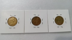 Moedas de 10 Centavos de 2012 Aço Banhado de Bronze Reverso Horizontal á Direita á Esquerda e Invertida Catalogadas JV 01 - Mandrade Numismática