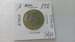 Moeda de 1 Real de 1998 Anel Alpaca Núcleo Níquel ( Moeda Circulada ) SM 14