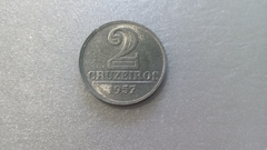 Moeda de 2 Cruzeiros de 1957 de Alumínio Flor de cunho MJ 01