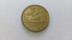 Moeda de 2 Cruzeiros de 1955 Bronze Alumínio BRA 63