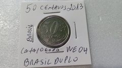 Moeda de 50 Centavos de 2013 Aço Inox Com Brasil Duplo Deslocado Catalogada WE 04 na internet
