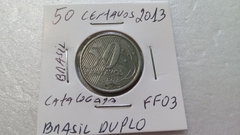 Moeda de 50 Centavos de 2013 aço Inox Brasil Duplo Catalogada FF 03 na internet