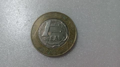 Moeda de 1 Real de 1999 Anel Alpaca Núcleo Níquel ( Moeda Circulada ) FF 06