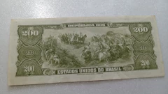 Cédula de 200 Cruzeiros de 1964 C 042 Serie 1081ª Nº 036728 Chancelas Reginaldo F. Nunes e Otavio G. Bulhões MBC + - comprar online