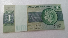 Cédula de 1 Cruzeiro C 132 de 1980 Nº B 15886022851 Chancelas de Ernane Galvêas e Carlos G. Langoni Flor de Estampa