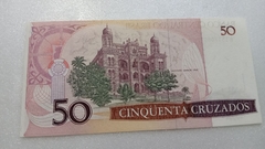 Cédula de 50 Cruzados de 1986 C 182 Serie A 1517060726 A Chancelas de Dilson Funaro e Fernão C.B. Bracher Flor de Estampa - comprar online
