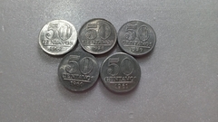 Moedas de 50 Centavos De 1957 à 1961 De Alumínio Serie Completa Flor de cunho ML 06