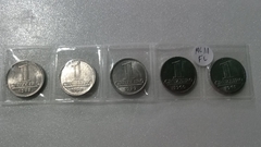 Moedas de 1 Cruzeiro De 1957 à 1961 De Alumínio Serie Completa Flor de cunho ML 11 na internet