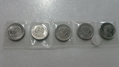 Moedas de 1 Cruzeiro De 1957 à 1961 De Alumínio Serie Completa Flor de cunho ML 13 - Mandrade Numismática