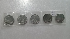 Moedas de 1 Cruzeiro De 1957 à 1961 De Alumínio Serie Completa Flor de cunho ML 14 na internet