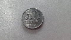 Moeda de 50 Centavos de 1957 Alumínio Flor de Cunho ML 02