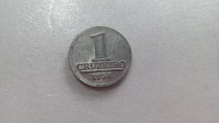 Moeda de 1 Cruzeiro de 1958 Alumínio Flor de Cunho ML 19