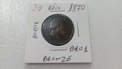 Moeda de 20 Réis de 1870 Bronze Império BR 01 na internet