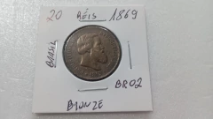 Moeda de 20 Réis de 1869 Bronze Império BR 02 na internet