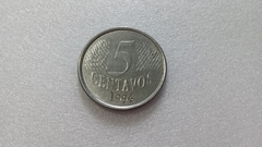 Moeda de 5 Centavos de 1994 Aço Inox Reverso Invertido ZC 01
