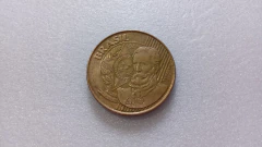 Moeda de 25 Centavos de 2013 Aço Banhado de Bronze Reverso Invertido ZC 04 - comprar online