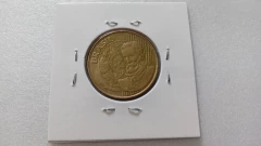 Moeda de 25 Centavos de 2013 Aço Banhado de Bronze Reverso Invertido ZC 04 - Mandrade Numismática