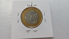 Moeda de 1 Real de 2015 RUGBY com data Marcada no Verso Catalogada ML 04 - Mandrade Numismática