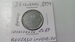 Moeda de 25 Centavos de 1994 Aço Inoxidável Reverso Invertido ZC 17 na internet