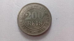 Moeda de 200 Réis de 1889 Império Cupro-níquel Escassa GG 01
