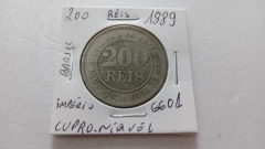 Moeda de 200 Réis de 1889 Império Cupro-níquel Escassa GG 01 na internet