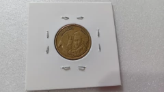 Moeda de 10 Centavos de 2001 Aço Banhado de Bronze Com Rastros nas Estrelas Catalogada HE 01 - Mandrade Numismática