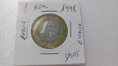 Moeda de 1 Real de 1998 Anel Alpaca Núcleo Níquel ( Moeda Circulada ) SM 05