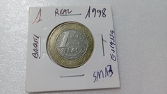 Moeda de 1 Real de 1998 Anel Alpaca Núcleo Níquel ( Moeda Circulada ) SM 13