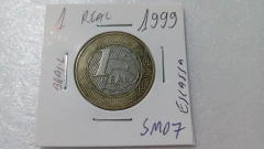 Moeda de 1 Real de 1999 Anel Alpaca Núcleo Níquel ( Moeda Circulada ) SM07