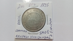 Moeda de 200 Réis de 1895 Cupro-níquel Reverso Horizontal à Esquerda SM 01 na internet