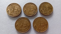 Moedas de 10 Centavos de 1998 Aço Banhado de Bronze Lote 5 moedas ( Circuladas ) XX 02 - comprar online