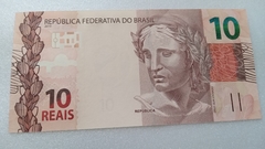 Cédula de 10 Reais C 350 Serie L A 013284314 Chancelas de Paulo Guedes e Campos Neto Flor de Estampa - comprar online