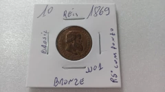 Moeda de 10 Réis de 1869 Bronze RS Com Ponto JJ 01 na internet