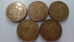 Moedas de 25 Centavos de 2016 Aço Banhado de Bronze Lote 5 moedas ( Circuladas ) CC 03 - comprar online