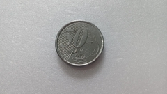 Moeda de 50 Centavos de 2008 Aço Inox Com Cunho Quebrado No Verso VV 08