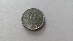 Moeda de 50 Centavos de 2009 Aço inox Cunho Quebrado SM 01