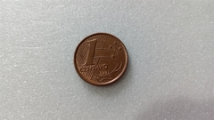 Moeda de 1 Centavo de 2001 Aço Banhado de Cobre Com a Palavra CABRAL DUPLA Catalogada SM 03 - comprar online