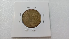 Moeda de 25 Centavos de 2003 Aço Banhado de Bronze Com a RASTROS NAS ESTRELAS Catalogada SM 13 - Mandrade Numismática