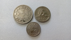 Moedas de 400 / 200 / 100 Réis de 1932 da Serie Vicentina Cupro-Níquel MJ 11
