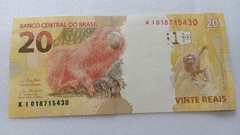 Cédula de 20 Reais C 355 De 2022 Serie K I 018715430 PAULO GUEDES E ROBERTO CAMPOS FLOR DE ESTAMPA