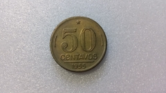 Moeda de 50 Centavos de 1955 Marca CIRCULAR NO ROSTO Do Eurico Catalogada MJ 07 na internet