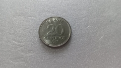 Moeda de 20 Centavos de 1987 Aço Inox com BRASIL / Centavos e DATA Dupla Catalogada Linda MA 14