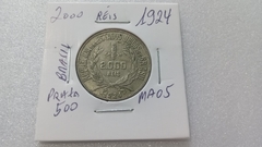 Moeda de 2000 Réis de 1924 Prata 500 Republica Mocinha MA 05 na internet