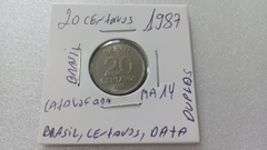 Moeda de 20 Centavos de 1987 Aço Inox com BRASIL / Centavos e DATA Dupla Catalogada Linda MA 14 na internet