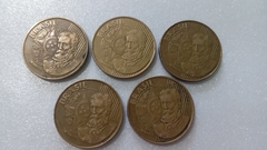 Moedas de 25 Centavos de 2000 Aço Banhado de Bronze Lote 5 moedas ( Circuladas ) ML 10 - comprar online