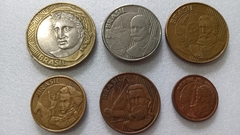 Moedas de 1 Real /50/25/10/5/1 centavos de 1998 Serie Completa Moedas Circuladas BH 07 - comprar online