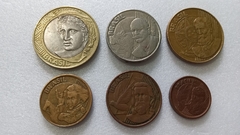 Moedas de 1 Real /50/25/10/5/1 centavos de 1998 Serie Completa Moedas Circuladas BH 08 - comprar online